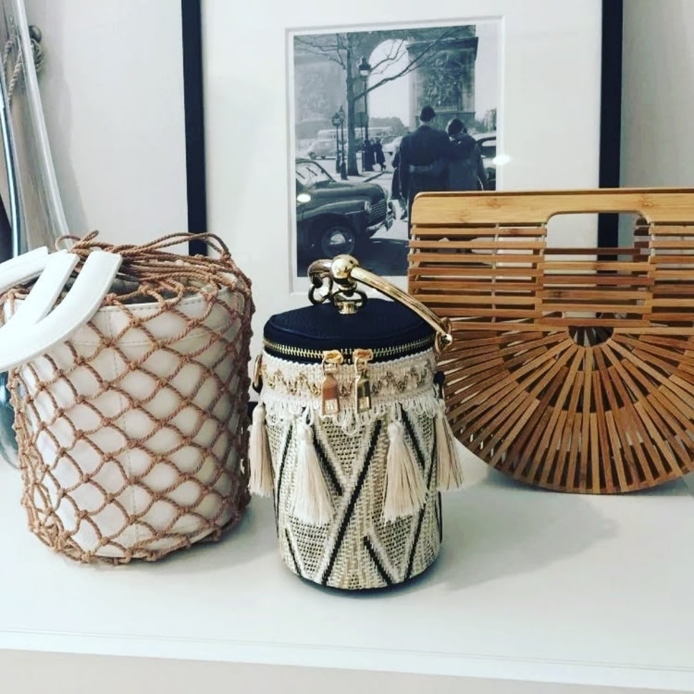 Tassel Round Hand-woven Bag